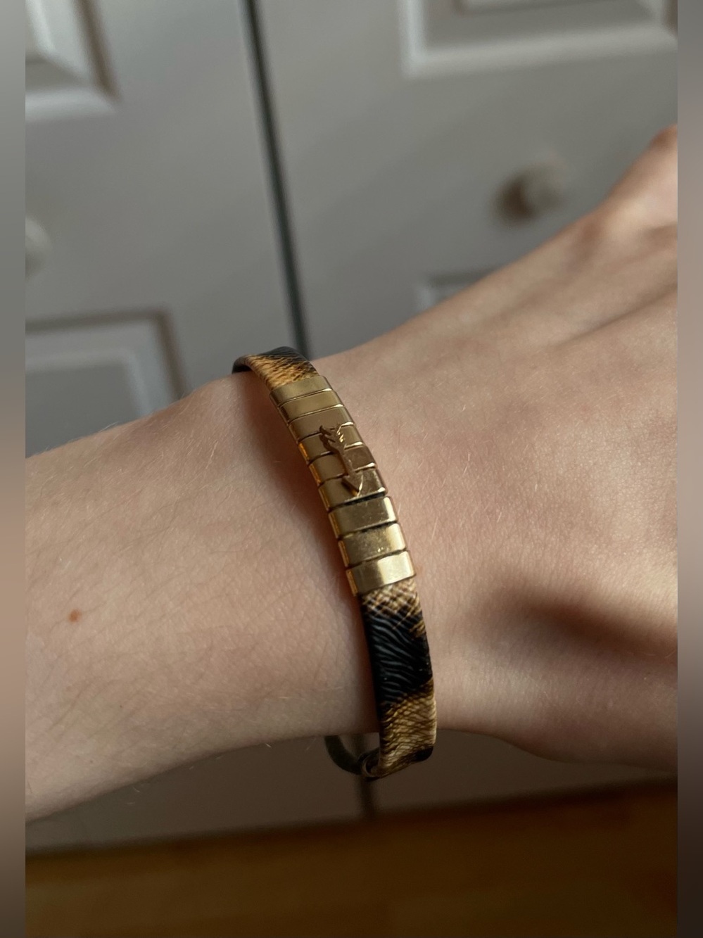 Gold and Brown Arrow Bracelet